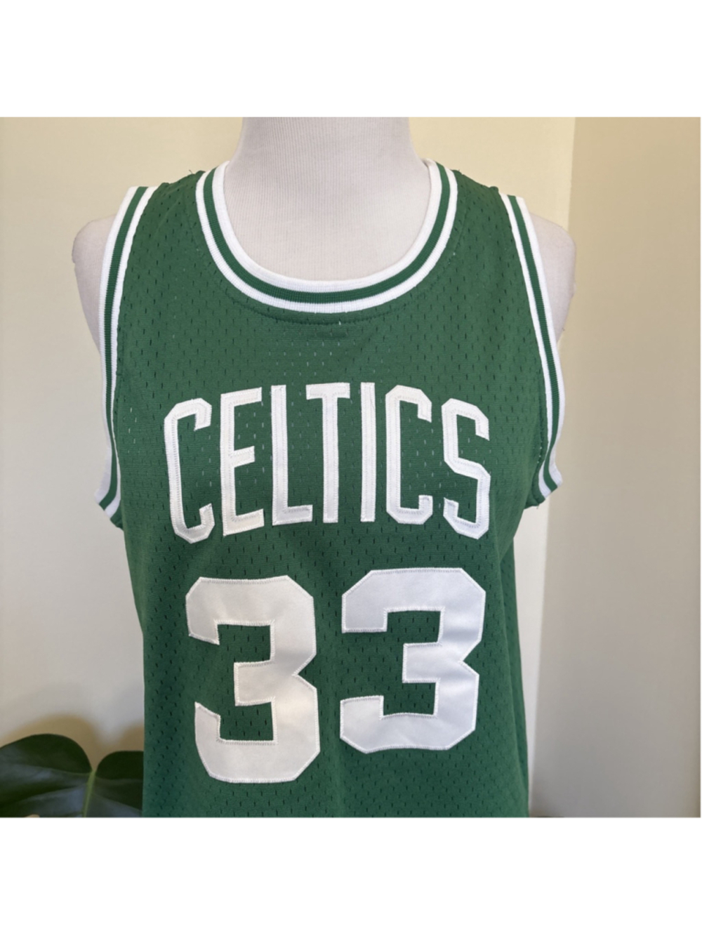 NBA Boston Celtics 1985 Larry Bird #33 Jersey Green Hardwood Classics LGG 14/16